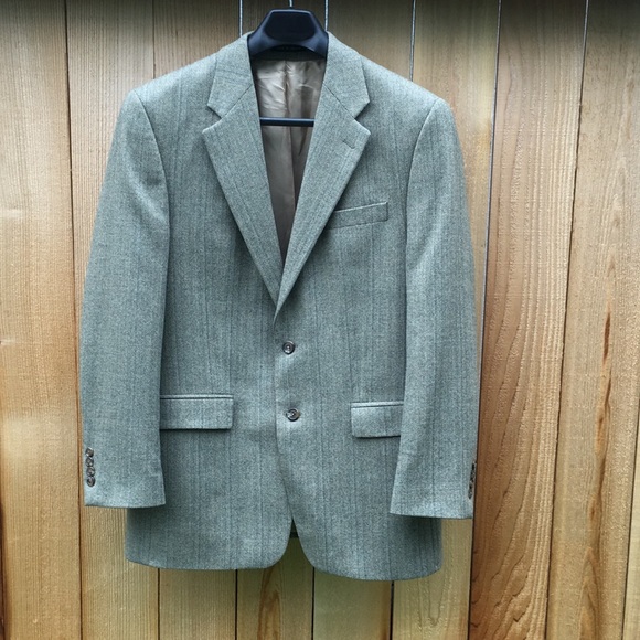 Lauren Ralph Lauren blazer herringbone tweed khaki